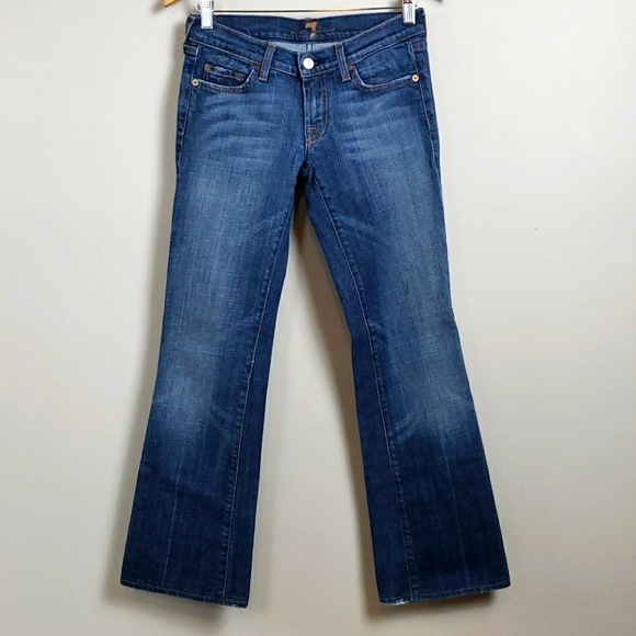 7 For All Mankind Petite Size 26 Jeans Cut 704855 Swarovski Crystal RN 65199 - Picture 1 of 11